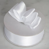 50 Yards 1.5inch White Single Face Decorative Satin Ribbon