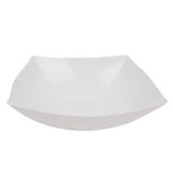 4 Pack | 128oz White Large Square Plastic Salad Bowls, Disposable Serving Dishes