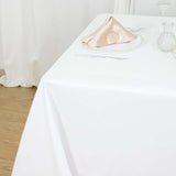 90"x90" White Premium Polyester Square Tablecloth - 220GSM