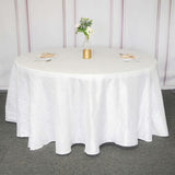 120inch White Accordion Crinkle Taffeta Round Tablecloth