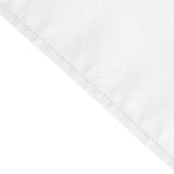 54"x96" White Polyester Linen Rectangle Tablecloth