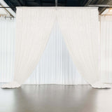 5ftx12ft White Premium Smooth Velvet Event Curtain Drapes, Privacy Backdrop Event Panel