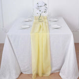 6FT | Yellow Premium Chiffon Table Runner