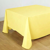 Yellow Polyester Square Tablecloth 90"x90"