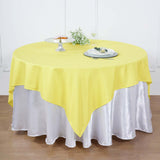 90"x90" Yellow Square Polyester Table Overlay