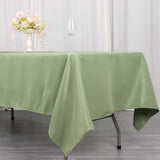 60"x102" Dusty Sage Green Premium Polyester Rectangular Tablecloth - 220GSM