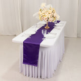 12x108inch Purple Lamour Satin Table Runner