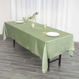 60"x102" Sage Green Smooth Satin Rectangular Tablecloth