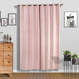 Rose Gold Embossed Thermal Blackout Soundproof Curtain Panels With Chrome Grommet Window Treatment