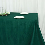 90x132Inch Hunter Emerald Green Accordion Crinkle Taffeta Rectangular Tablecloth