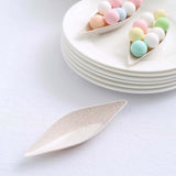 24 Pack | 5inch Mini Boat Shaped Wheat Straw Fiber Dessert Plates