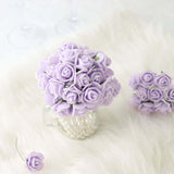 48 Roses | 1inch Lavender Lilac Real Touch Artificial DIY Foam Rose Flowers