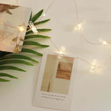 32ft Warm White 100 LED Clear Photo Clip Fairy String Light Garland