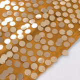 21ft Gold Premium Big Payette Sequin Dual Layered Satin Table Skirt#whtbkgd