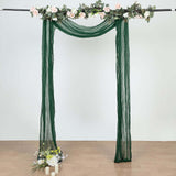 20ft Hunter Emerald Green Gauze Cheesecloth Fabric Wedding Arch Drapery, Window Scarf Valance