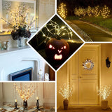 3 Pack | 28.5" Warm White LED Artificial Tree Twig Lights, Lighted Branches With 60 Bright LED Bulbs