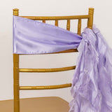 5 Pack Lavender Lilac Curly Willow Chiffon Satin Chair Sashes