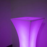 18inch x 43inch Cordless LED Rechargeable Light Up Cocktail Table Furniture