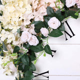 6ft | 20 Blush/Rose Gold Artificial Silk Roses Flower Garland Vine