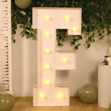 4ft White Large Marquee Light Up Letter F Mosaic Balloon Frame Pre-Cut Foam Board 10 Warm White