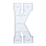 4ft White Large Marquee Light Up Letter K Mosaic Balloon Frame Pre-Cut Foam Board 10 Warm#whtbkgd