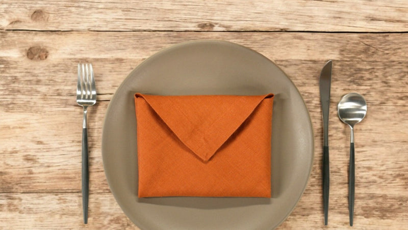 Napkin Folds for Wedding Receptions- envelope fold