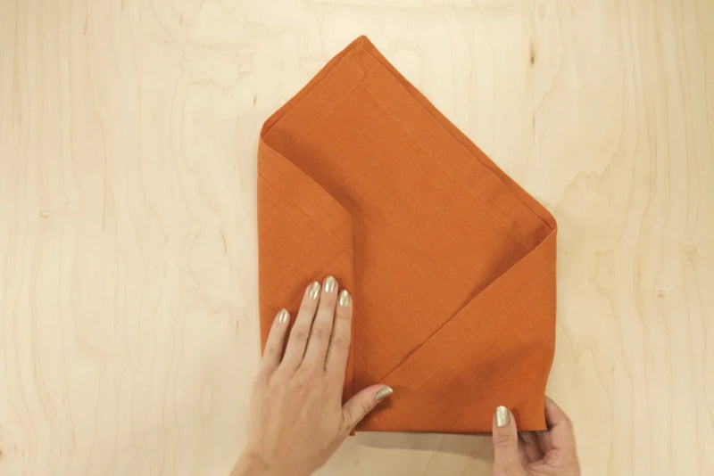 Napkin Folds for Wedding Receptions- envelope folded napkin