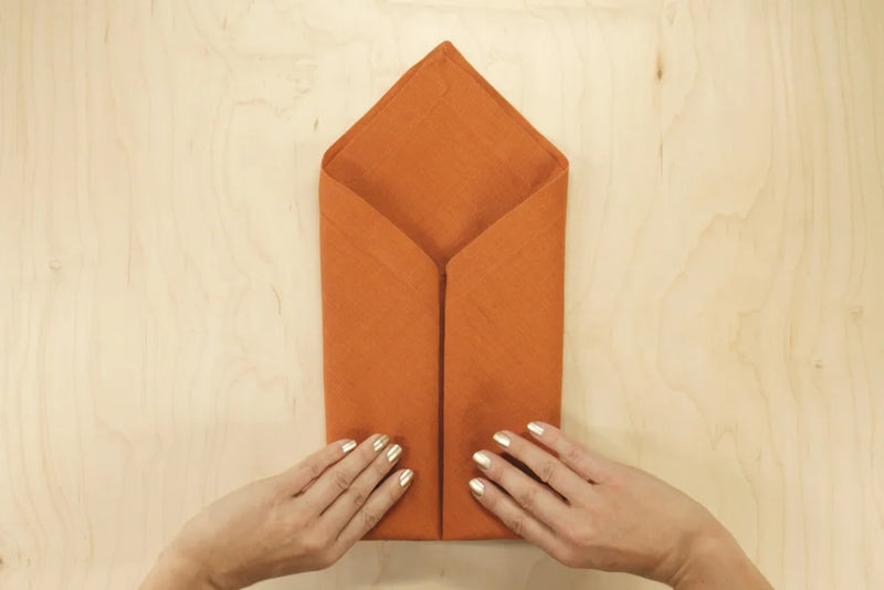 Napkin Folds for Wedding Receptions- envelope napkin folding