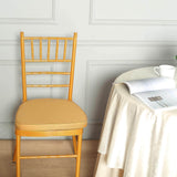 2inch Thick Gold Chiavari Chair Pad, Memory Foam Seat Cushion With Ties and Removable Cover