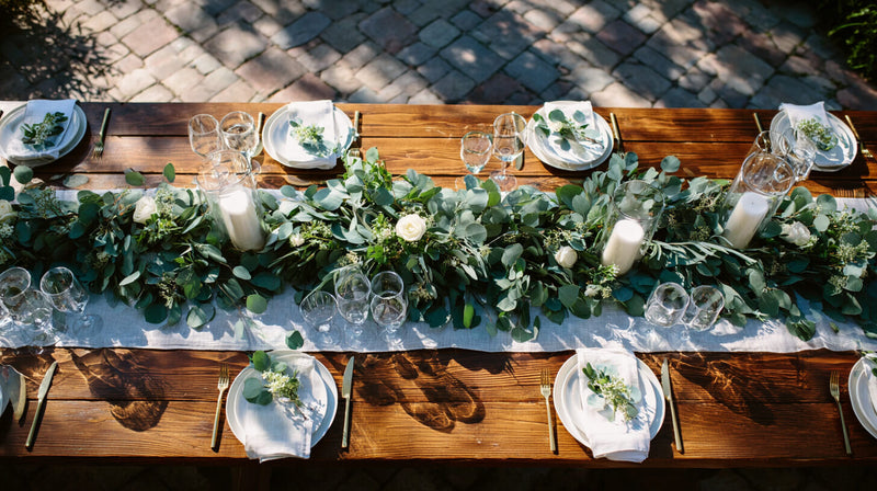 Eucalyptus garland table runner