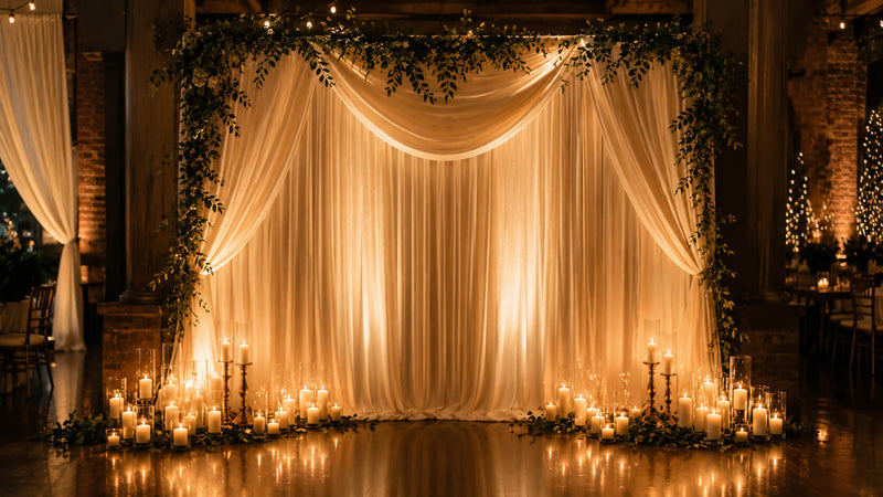 Event Backdrop Ideas Candlelit Backdrop