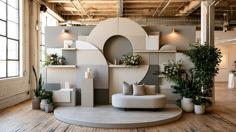 Event Backdrop Ideas Minimal Neutral