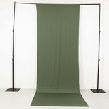 Dusty Sage Green 4-Way Stretch Spandex Backdrop Curtain with Rod Pockets