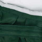 21ft Hunter Emerald Green Pleated Polyester Table Skirt, Banquet Folding Table Skirt