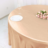 120inch Nude Satin Round Tablecloth