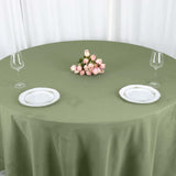 108" Dusty Sage Green Polyester Round Tablecloth