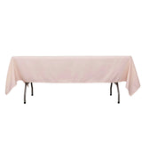 60"x102" Blush Premium Polyester Rectangular Tablecloth - 220GSM