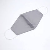 2 Ply Silver Ultra Soft 100% Organic Cotton Face Masks, Reusable Fabric Masks With Soft Ear Loops