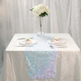 13x108 inches Iridescent Blue Big Payette Sequin Table Runner