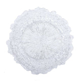 6 Pack | 13inch Clear Round Reef Acrylic Plastic Charger Plates, Dinner Charger Plates#whtbkgd