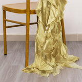 5 Pack Champagne Curly Willow Chiffon Satin Chair Sashes