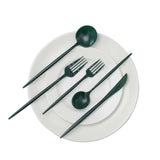 50 Pack | Hunter Emerald Green Premium Plastic Silverware Set