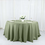 132inch Eucalyptus Sage Green Seamless Polyester Round Tablecloth