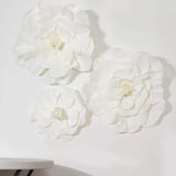 2 Pack | 24inch Large White Real Touch Artificial Foam DIY Craft Roses