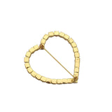 2inch Gold Diamond Heart Metal Chair Sash Bow Pin, Rhinestone Chair Wrap Band Buckle Brooch