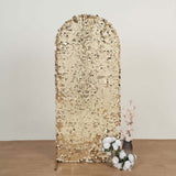 5ft Sparkly Champagne Double Sided Big Payette Sequin Chiara Backdrop Stand Cover For Fitted Round