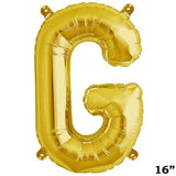 16" Shiny Metallic Gold Mylar Foil Alphabet Letter & Number Balloons