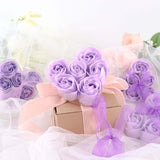 6 Pcs Lavender Lilac Scented Rose Soap Heart Shaped Party Favors With Gift Box And Ribbon