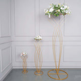 7ft Tall Gold Metal Wired Mermaid Tail Flower Frame Stand, Floral Display Wedding Pedestal