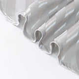 120inch Silver Satin Stripe Seamless Round Tablecloth